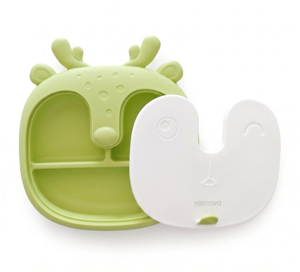 Divided silicone plate with lid